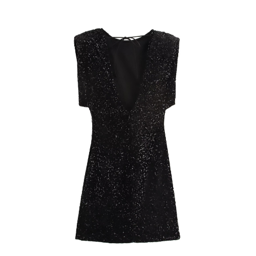 Black Glitter Dress