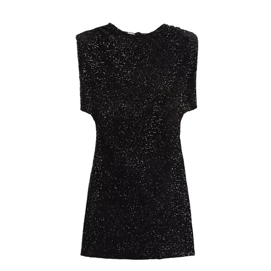 Black Glitter Dress