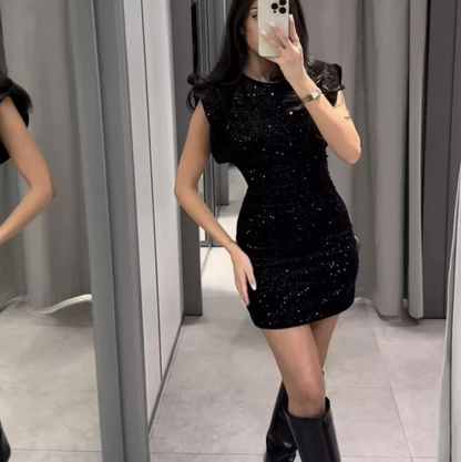 Black Glitter Dress